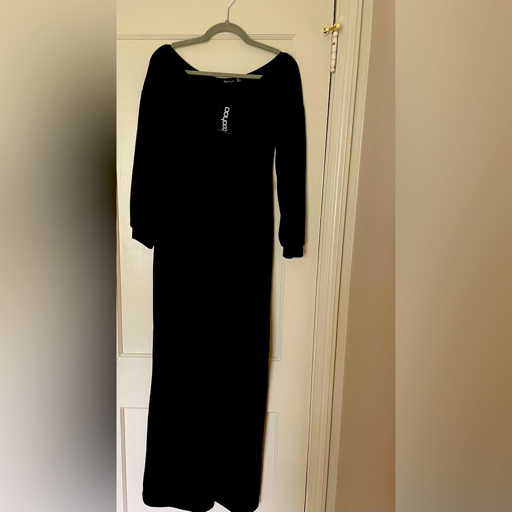 Black Maternity Romper | Boohoo | size 12